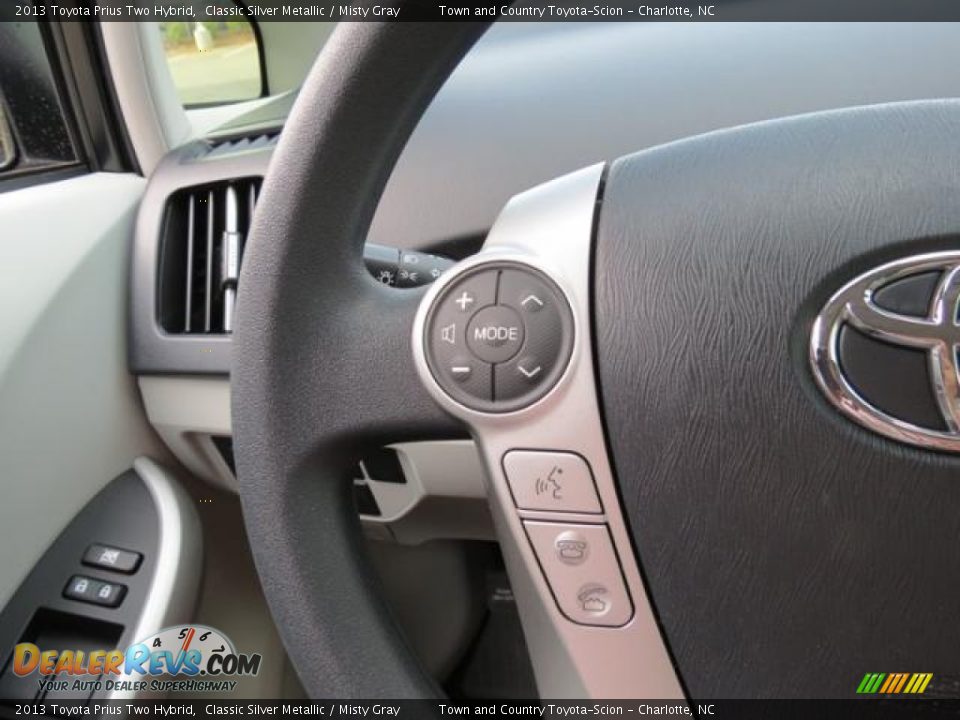 2013 Toyota Prius Two Hybrid Classic Silver Metallic / Misty Gray Photo #13
