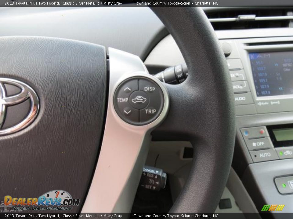 2013 Toyota Prius Two Hybrid Classic Silver Metallic / Misty Gray Photo #14