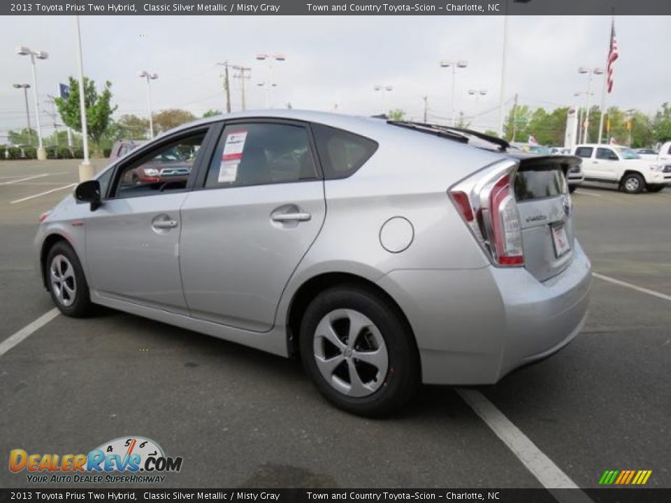 2013 Toyota Prius Two Hybrid Classic Silver Metallic / Misty Gray Photo #20