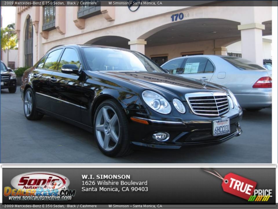 2009 Mercedes-Benz E 350 Sedan Black / Cashmere Photo #26