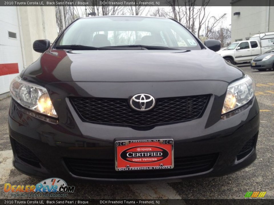 2010 Toyota Corolla LE Black Sand Pearl / Bisque Photo #2