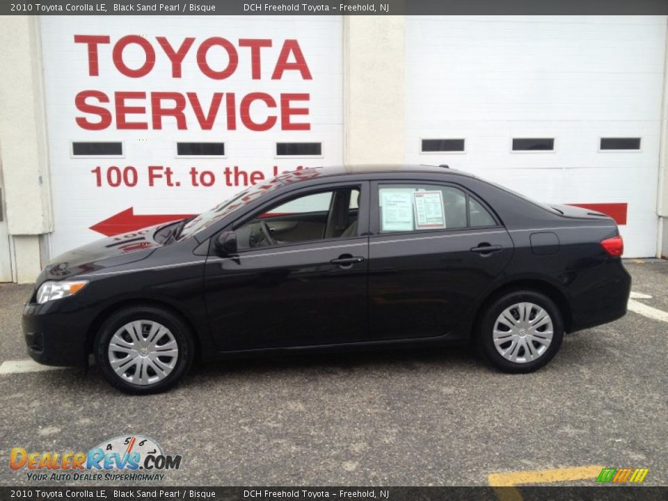2010 Toyota Corolla LE Black Sand Pearl / Bisque Photo #3