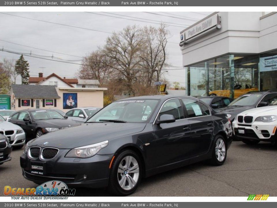 2010 BMW 5 Series 528i Sedan Platinum Grey Metallic / Black Photo #1