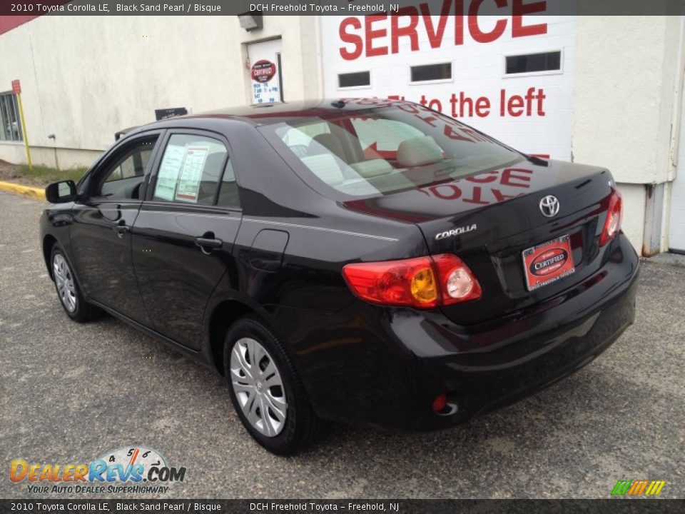 2010 Toyota Corolla LE Black Sand Pearl / Bisque Photo #4