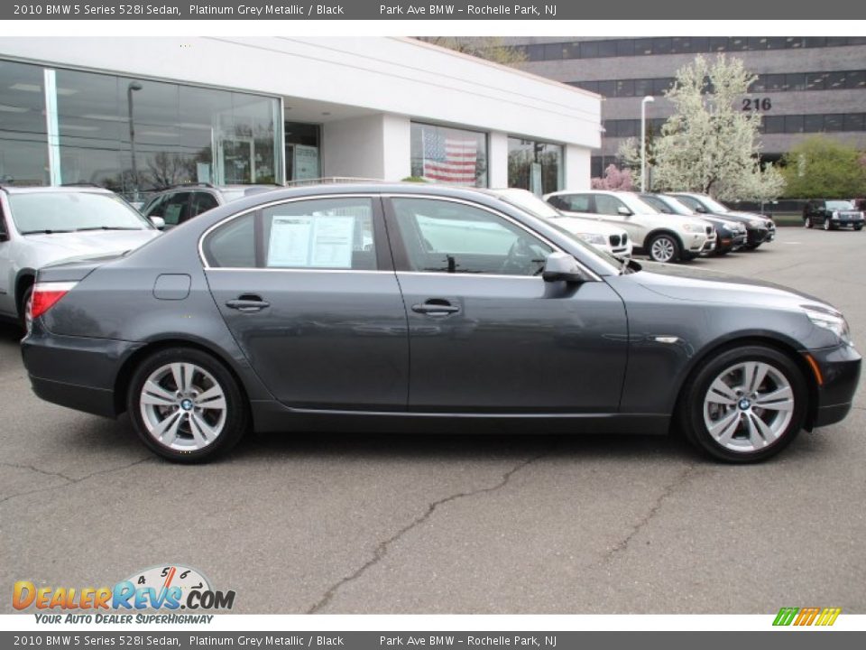 2010 BMW 5 Series 528i Sedan Platinum Grey Metallic / Black Photo #4