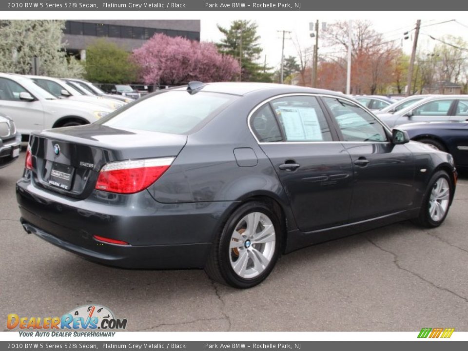 2010 BMW 5 Series 528i Sedan Platinum Grey Metallic / Black Photo #5