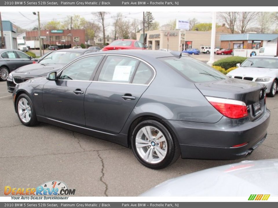 2010 BMW 5 Series 528i Sedan Platinum Grey Metallic / Black Photo #7
