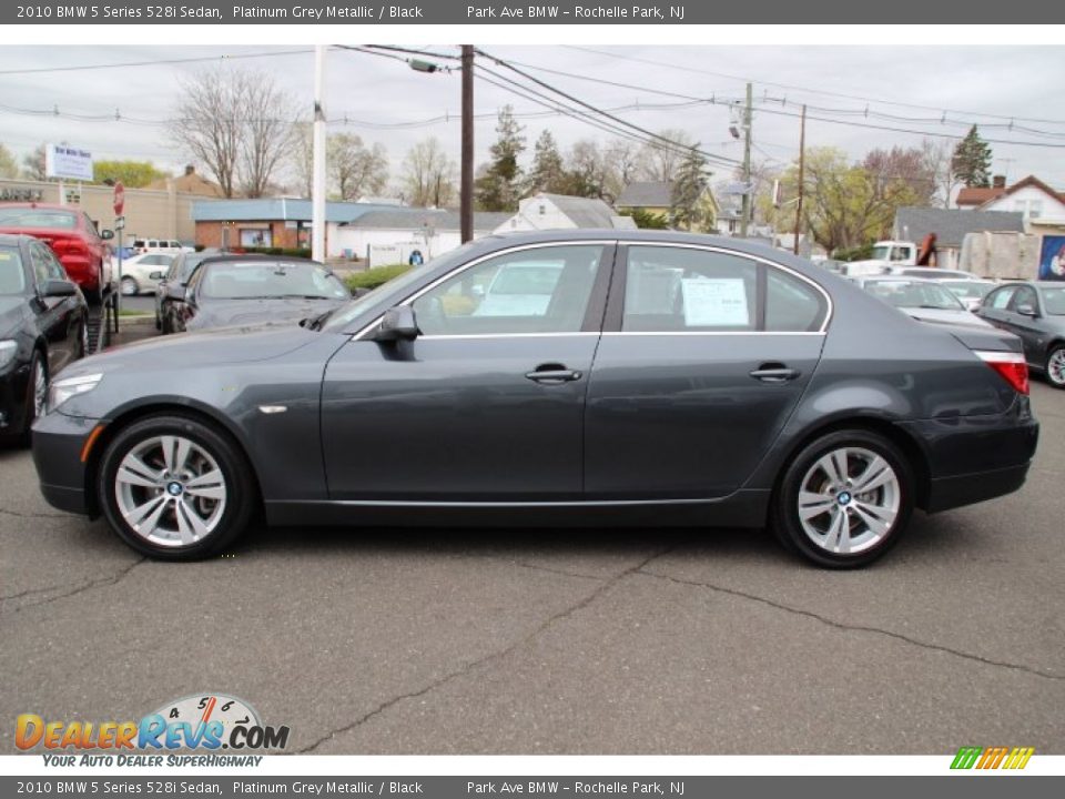 2010 BMW 5 Series 528i Sedan Platinum Grey Metallic / Black Photo #8