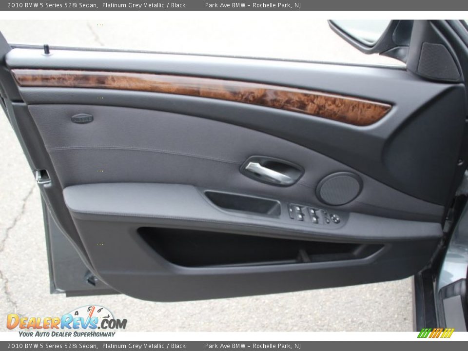 2010 BMW 5 Series 528i Sedan Platinum Grey Metallic / Black Photo #9