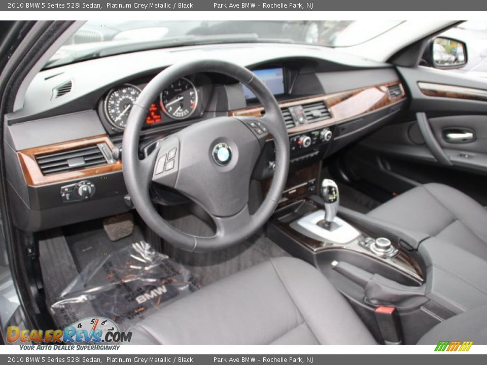 2010 BMW 5 Series 528i Sedan Platinum Grey Metallic / Black Photo #10
