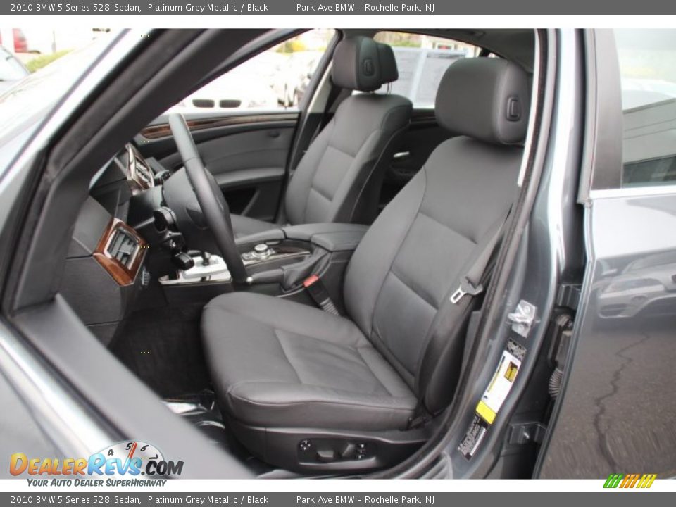 2010 BMW 5 Series 528i Sedan Platinum Grey Metallic / Black Photo #12