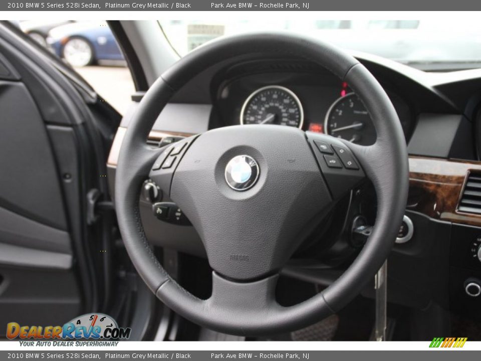 2010 BMW 5 Series 528i Sedan Platinum Grey Metallic / Black Photo #16