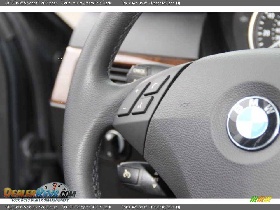 2010 BMW 5 Series 528i Sedan Platinum Grey Metallic / Black Photo #17