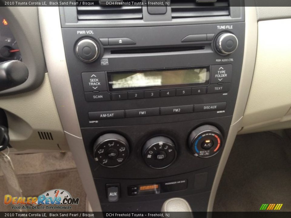 2010 Toyota Corolla LE Black Sand Pearl / Bisque Photo #18