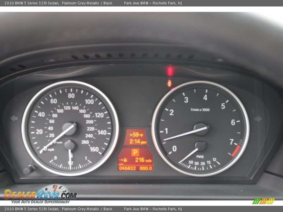 2010 BMW 5 Series 528i Sedan Platinum Grey Metallic / Black Photo #19