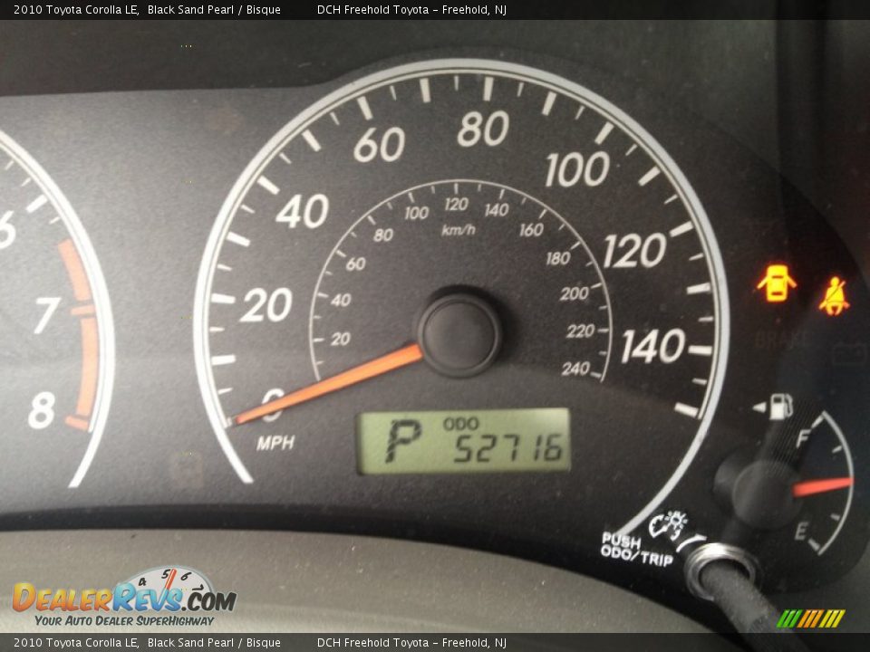 2010 Toyota Corolla LE Black Sand Pearl / Bisque Photo #19