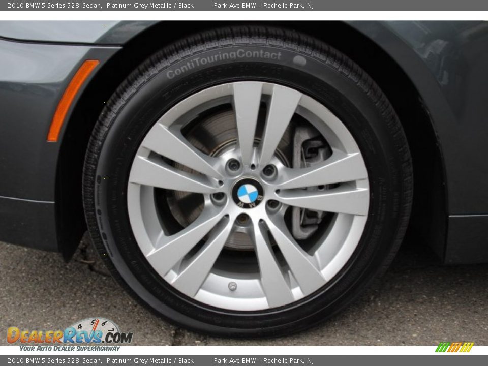 2010 BMW 5 Series 528i Sedan Platinum Grey Metallic / Black Photo #31