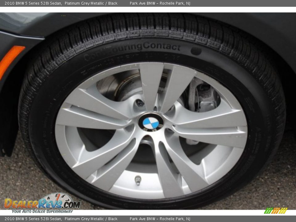2010 BMW 5 Series 528i Sedan Platinum Grey Metallic / Black Photo #32
