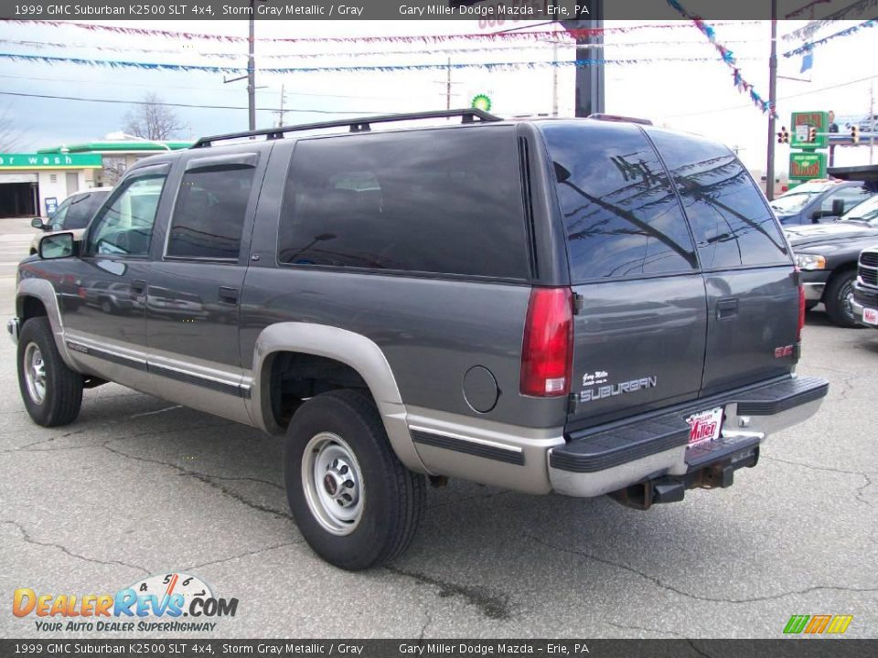 1999 GMC Suburban K2500 SLT 4x4 Storm Gray Metallic / Gray Photo #3