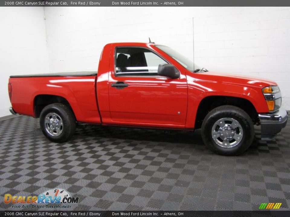 2008 GMC Canyon SLE Regular Cab Fire Red / Ebony Photo #3