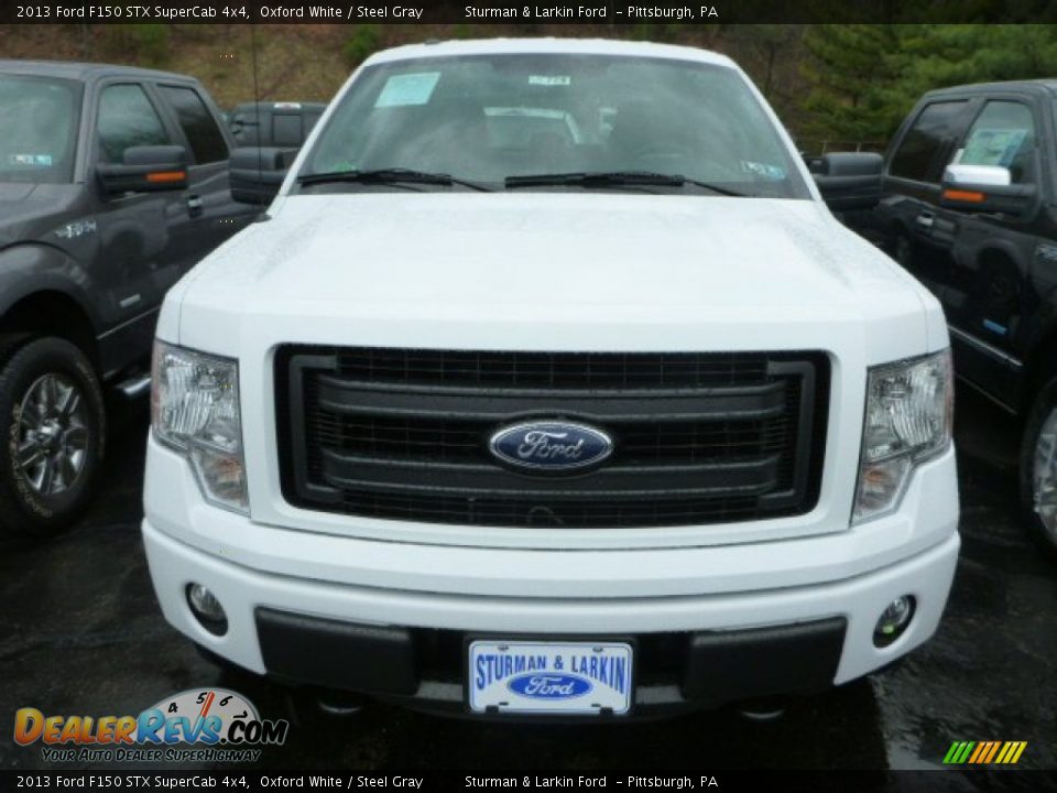 2013 Ford F150 STX SuperCab 4x4 Oxford White / Steel Gray Photo #6