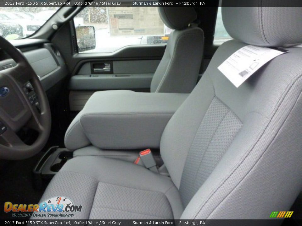 2013 Ford F150 STX SuperCab 4x4 Oxford White / Steel Gray Photo #8