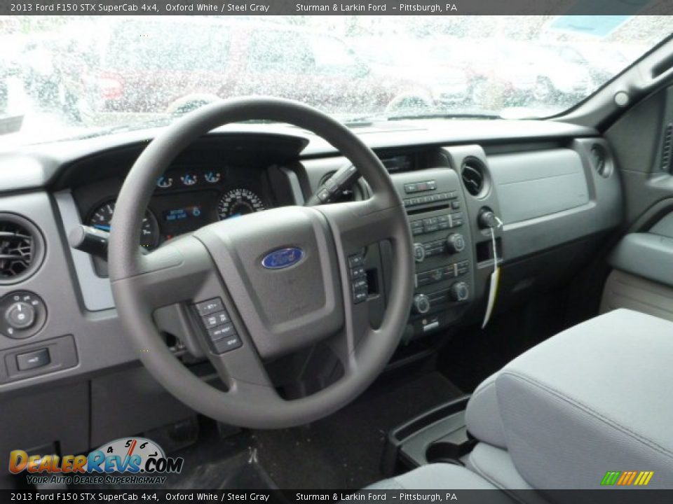2013 Ford F150 STX SuperCab 4x4 Oxford White / Steel Gray Photo #10