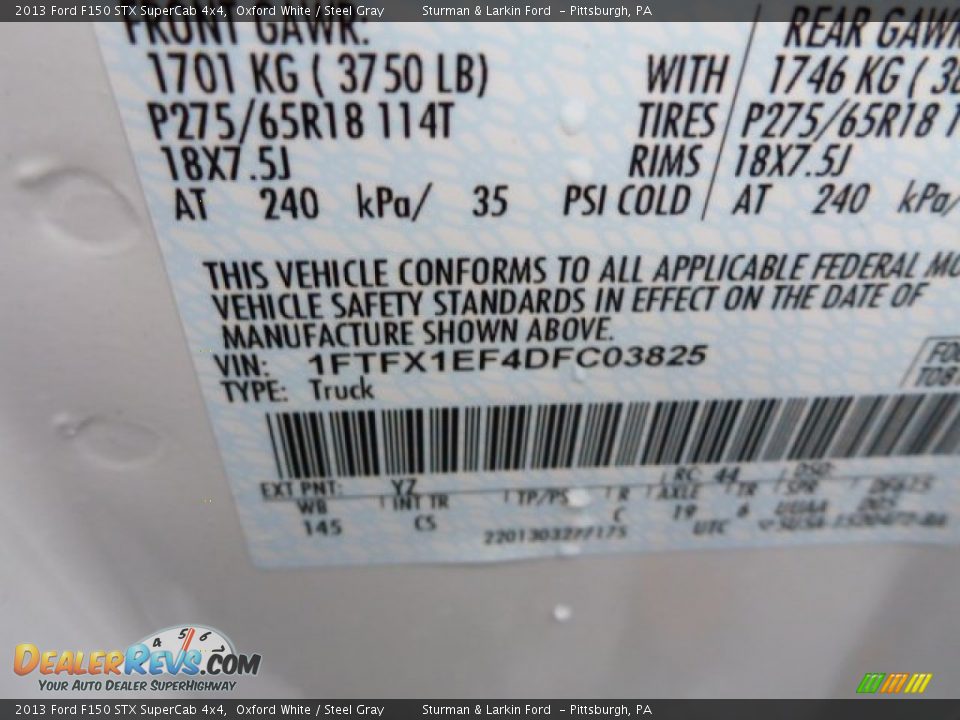 2013 Ford F150 STX SuperCab 4x4 Oxford White / Steel Gray Photo #12