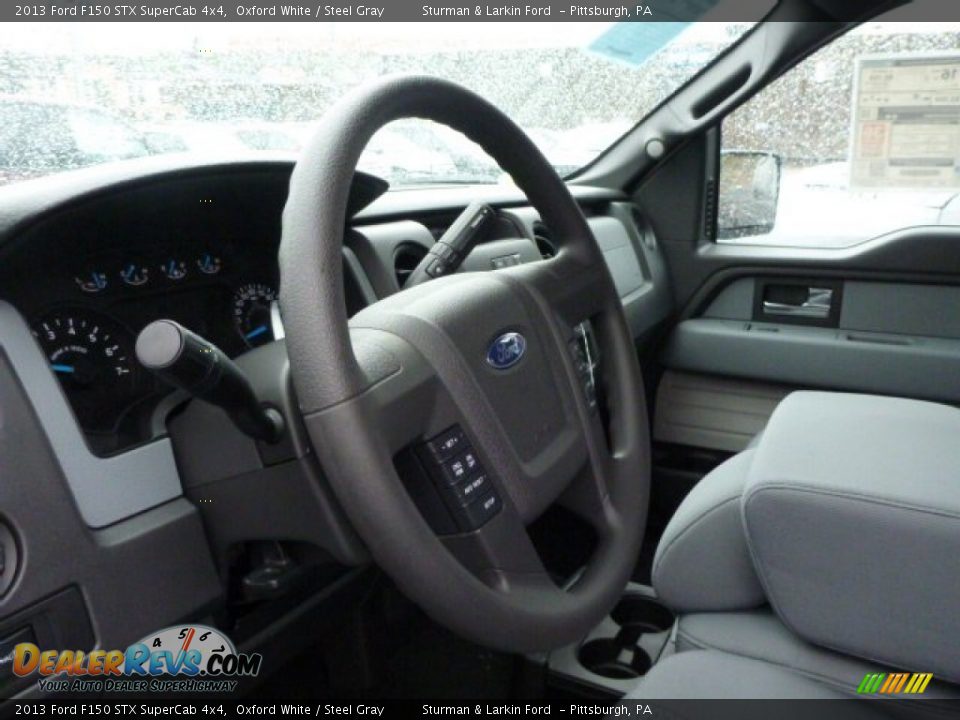2013 Ford F150 STX SuperCab 4x4 Oxford White / Steel Gray Photo #13