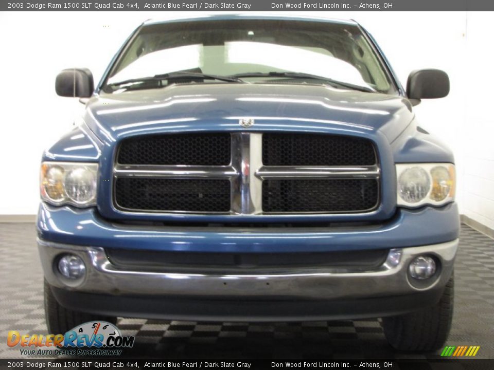 2003 Dodge Ram 1500 SLT Quad Cab 4x4 Atlantic Blue Pearl / Dark Slate Gray Photo #2