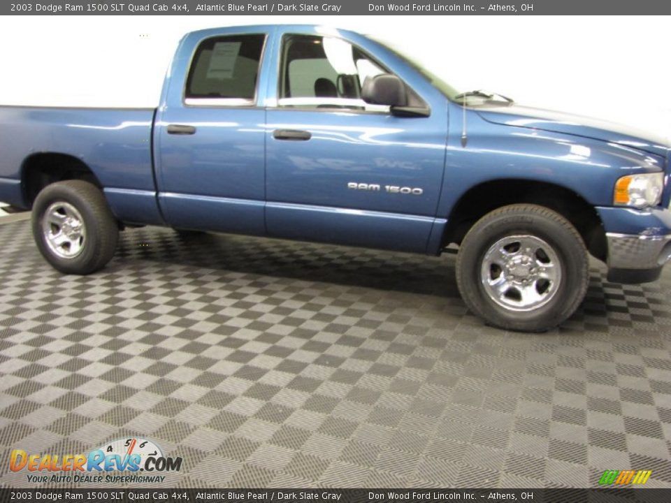 2003 Dodge Ram 1500 SLT Quad Cab 4x4 Atlantic Blue Pearl / Dark Slate Gray Photo #3