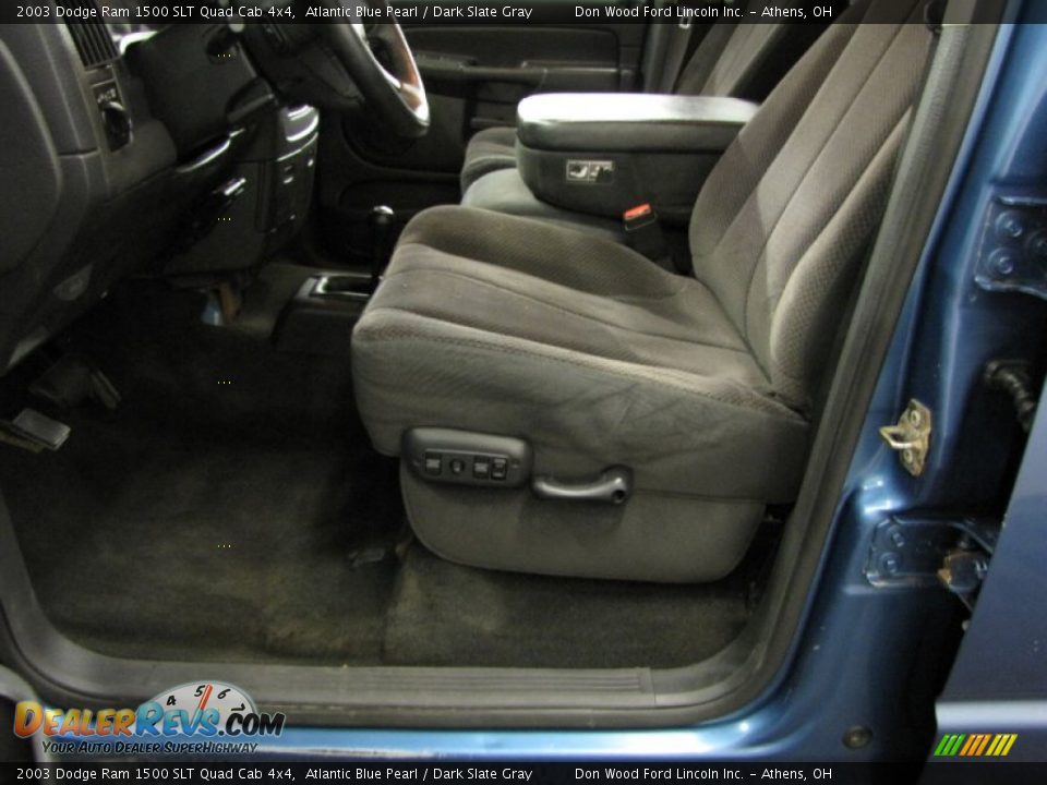 2003 Dodge Ram 1500 SLT Quad Cab 4x4 Atlantic Blue Pearl / Dark Slate Gray Photo #6