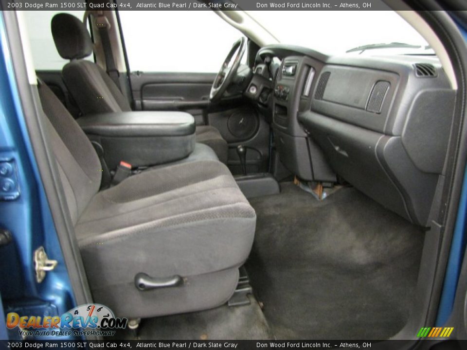 2003 Dodge Ram 1500 SLT Quad Cab 4x4 Atlantic Blue Pearl / Dark Slate Gray Photo #9