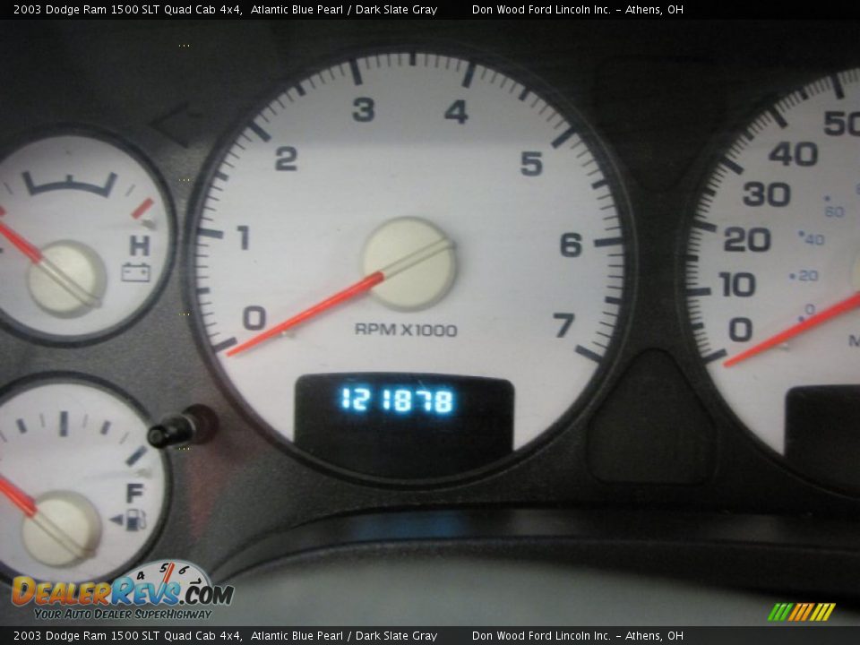 2003 Dodge Ram 1500 SLT Quad Cab 4x4 Atlantic Blue Pearl / Dark Slate Gray Photo #19