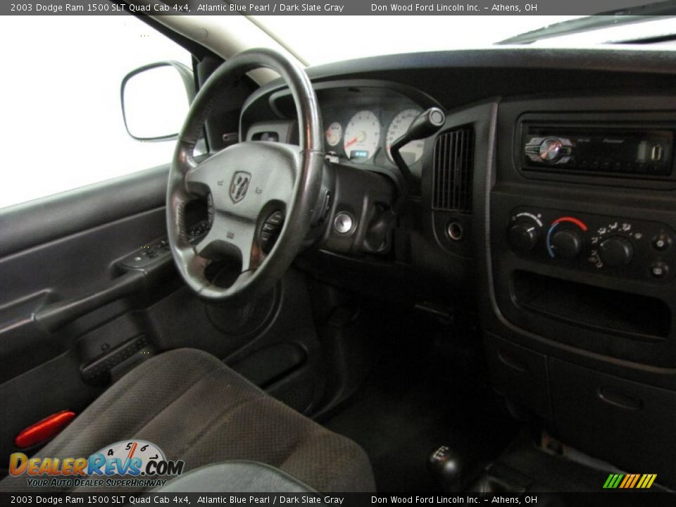 2003 Dodge Ram 1500 SLT Quad Cab 4x4 Atlantic Blue Pearl / Dark Slate Gray Photo #20