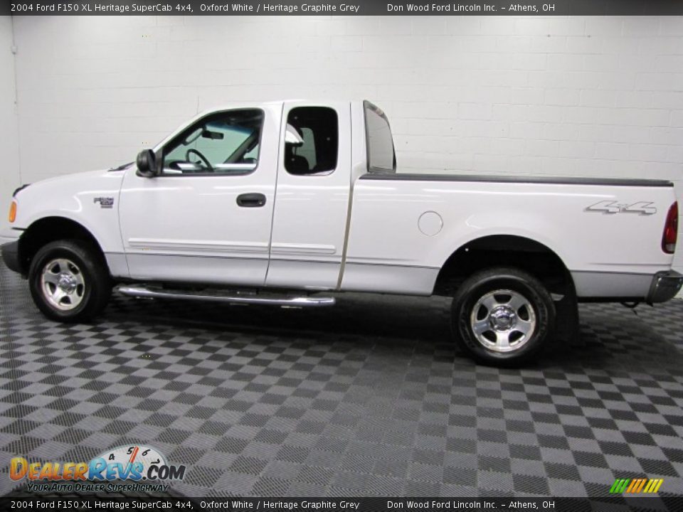 2004 Ford F150 XL Heritage SuperCab 4x4 Oxford White / Heritage Graphite Grey Photo #7