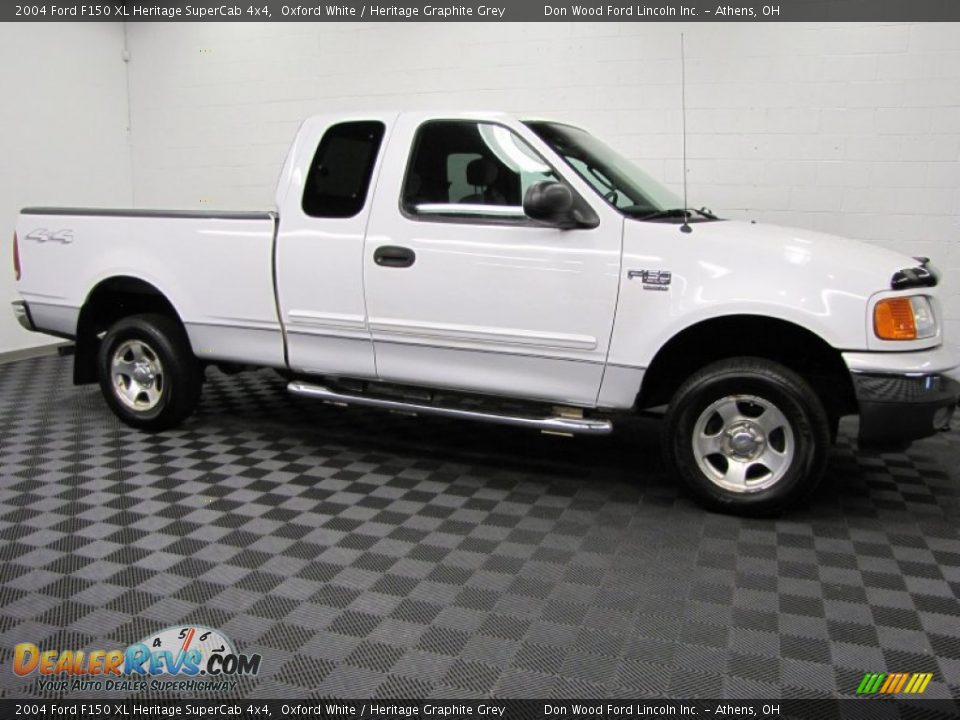 2004 Ford F150 XL Heritage SuperCab 4x4 Oxford White / Heritage Graphite Grey Photo #8