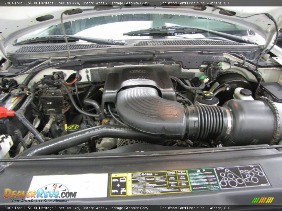 2004 Ford F150 XL Heritage SuperCab 4x4 Oxford White / Heritage Graphite Grey Photo #9
