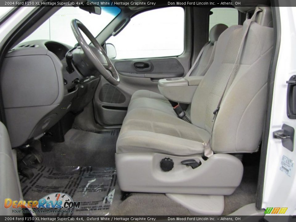 2004 Ford F150 XL Heritage SuperCab 4x4 Oxford White / Heritage Graphite Grey Photo #10