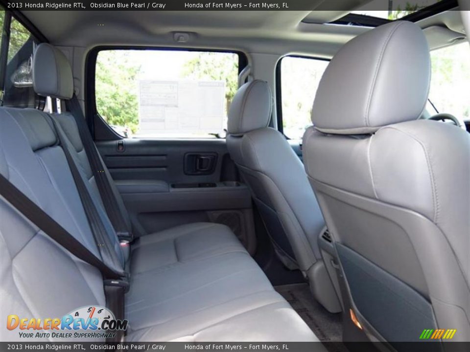 2013 Honda Ridgeline RTL Obsidian Blue Pearl / Gray Photo #9