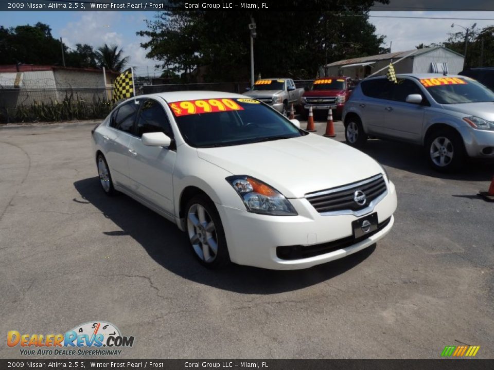 2009 Nissan Altima 2.5 S Winter Frost Pearl / Frost Photo #9