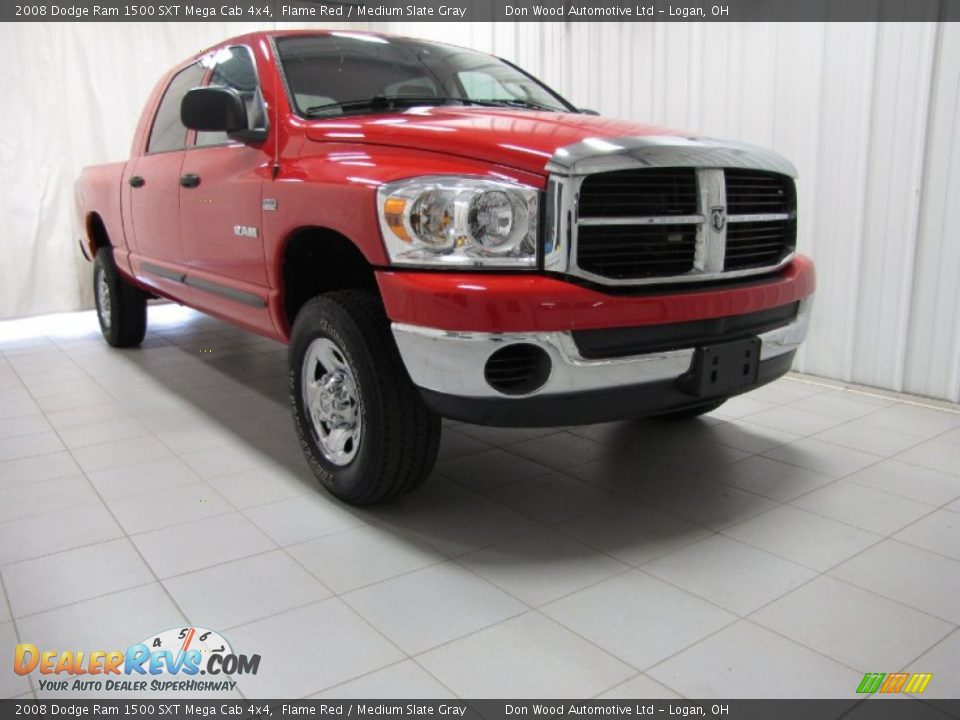 2008 Dodge Ram 1500 SXT Mega Cab 4x4 Flame Red / Medium Slate Gray Photo #1