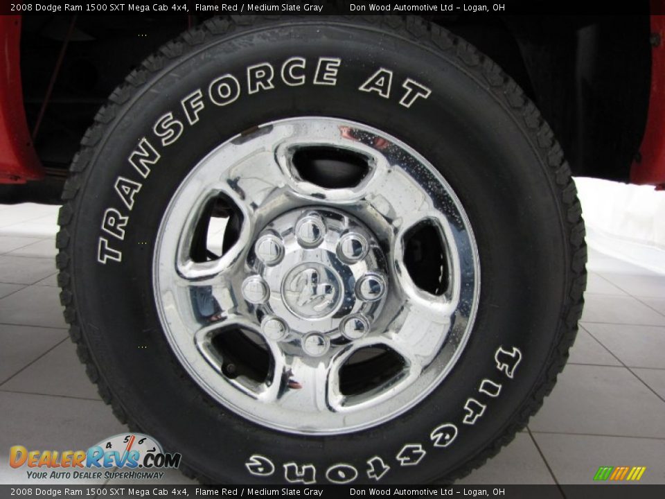 2008 Dodge Ram 1500 SXT Mega Cab 4x4 Flame Red / Medium Slate Gray Photo #25