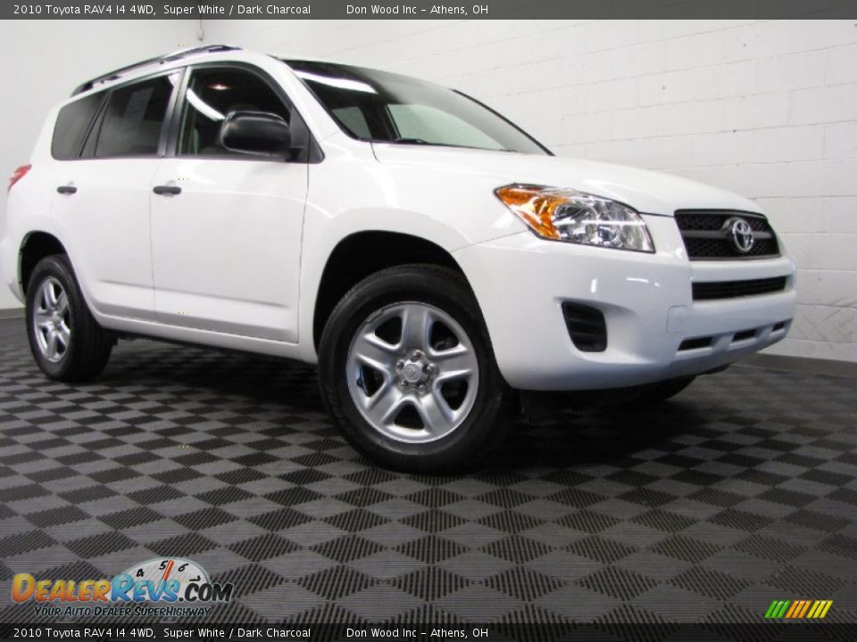 2010 Toyota RAV4 I4 4WD Super White / Dark Charcoal Photo #1