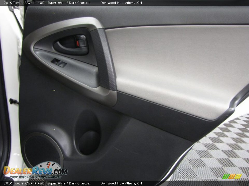 2010 Toyota RAV4 I4 4WD Super White / Dark Charcoal Photo #12