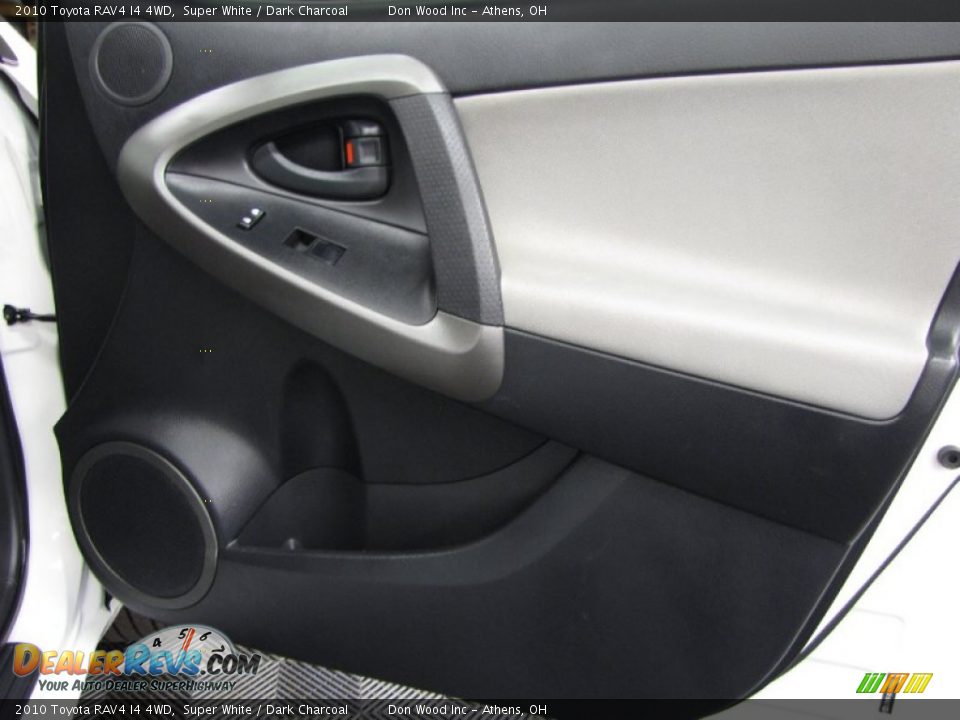 2010 Toyota RAV4 I4 4WD Super White / Dark Charcoal Photo #13
