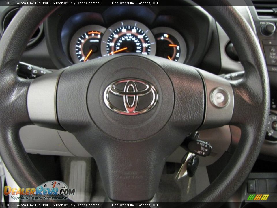 2010 Toyota RAV4 I4 4WD Super White / Dark Charcoal Photo #14