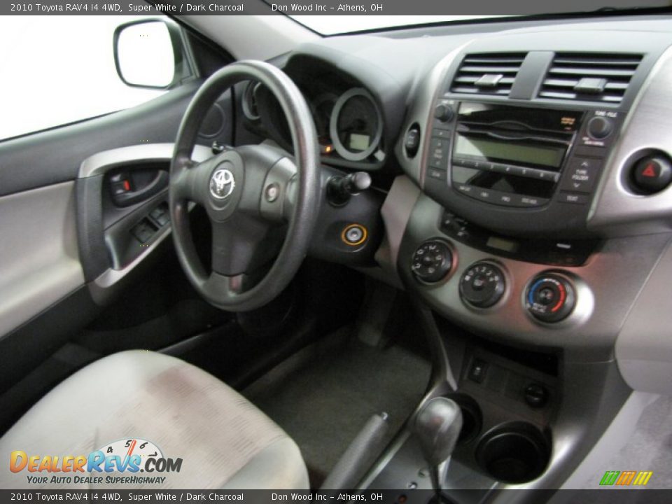2010 Toyota RAV4 I4 4WD Super White / Dark Charcoal Photo #17