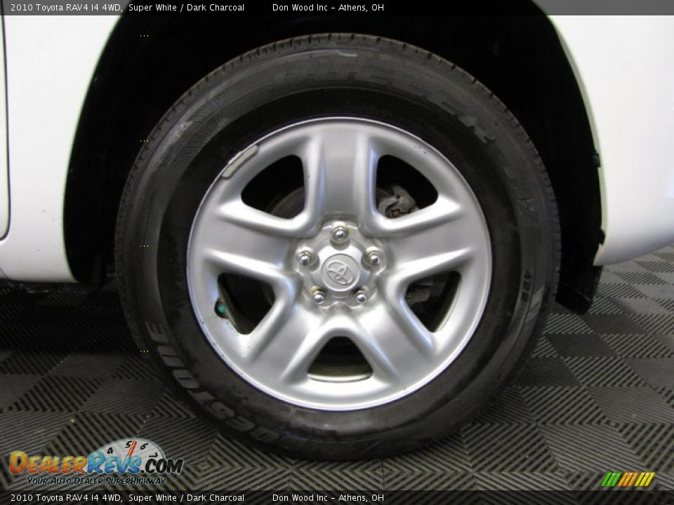 2010 Toyota RAV4 I4 4WD Super White / Dark Charcoal Photo #23