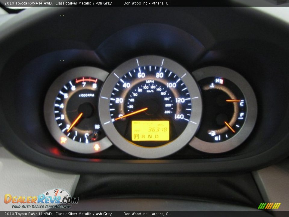 2010 Toyota RAV4 I4 4WD Classic Silver Metallic / Ash Gray Photo #19